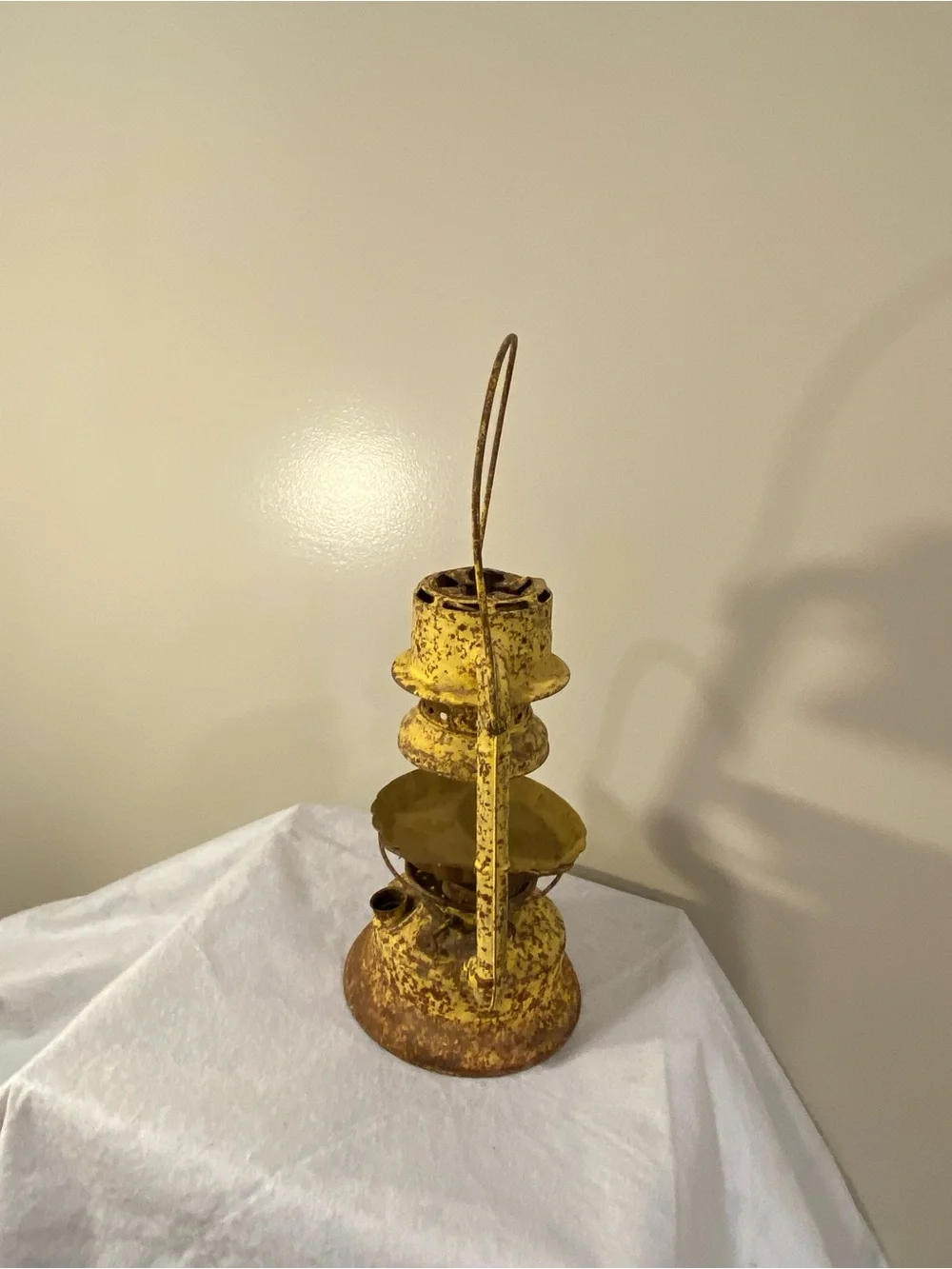 Rustic Yellow Metal Lantern - Home Accents vintage-yellow lions